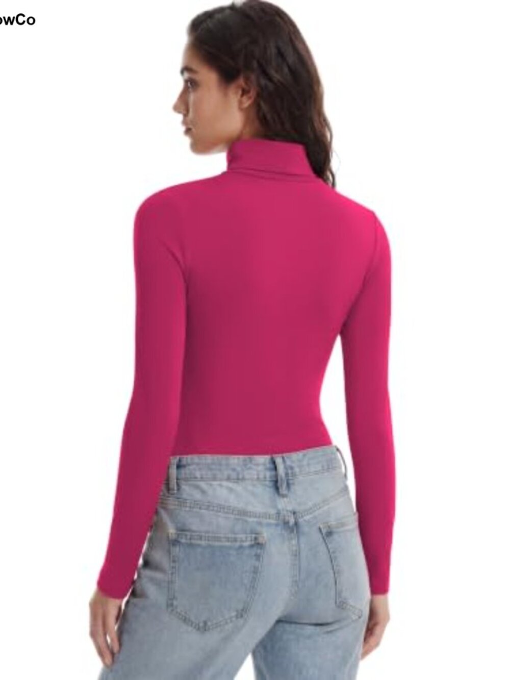 Women's Turtleneck Long Sleeve Top Lightweight Base Layer Slim Fit - Picture 5 of 6